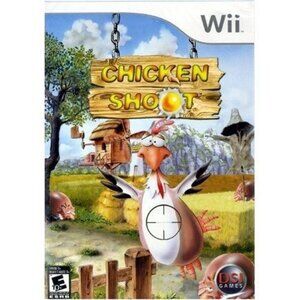 Chicken Shoot Nintendo Wii Game DSI Games 2007 ESRB E Farmyard Action Target Sho